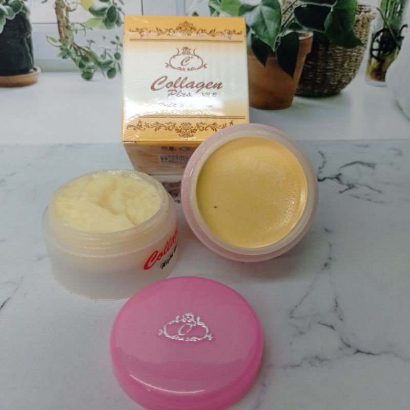 LUSINAN 12 PCS CREAM COLLAGEN SIANG MALAM IMPORT MALAYSIA