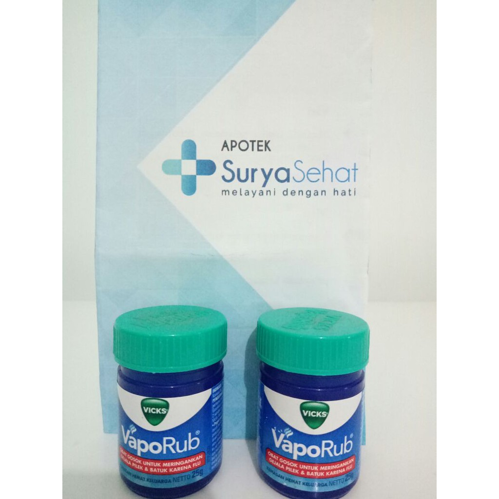 VICKS VAPORUB 25 gr Meringankan Gejala Pilek dan Batuk karena Flu