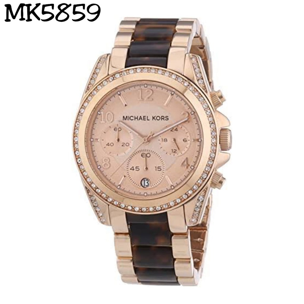 promo michael kors MK 5859 Original, baterai, all steel acrylic, 39mm free batrai cadangan