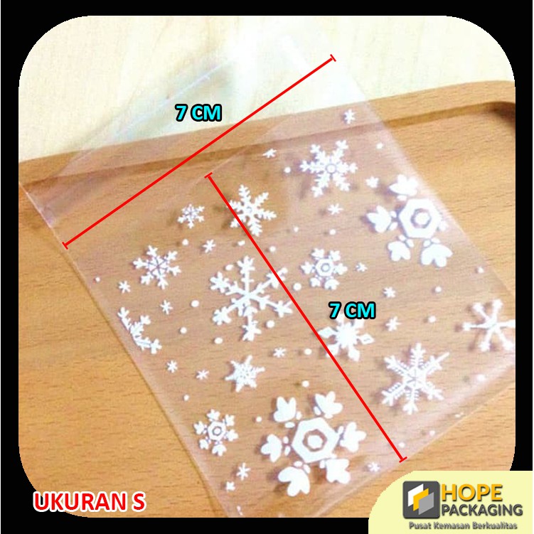 [20 Pcs] Plastik OPP Cookies Packing / Kemasan Kue Plastik Kue Snow flakesTransparan