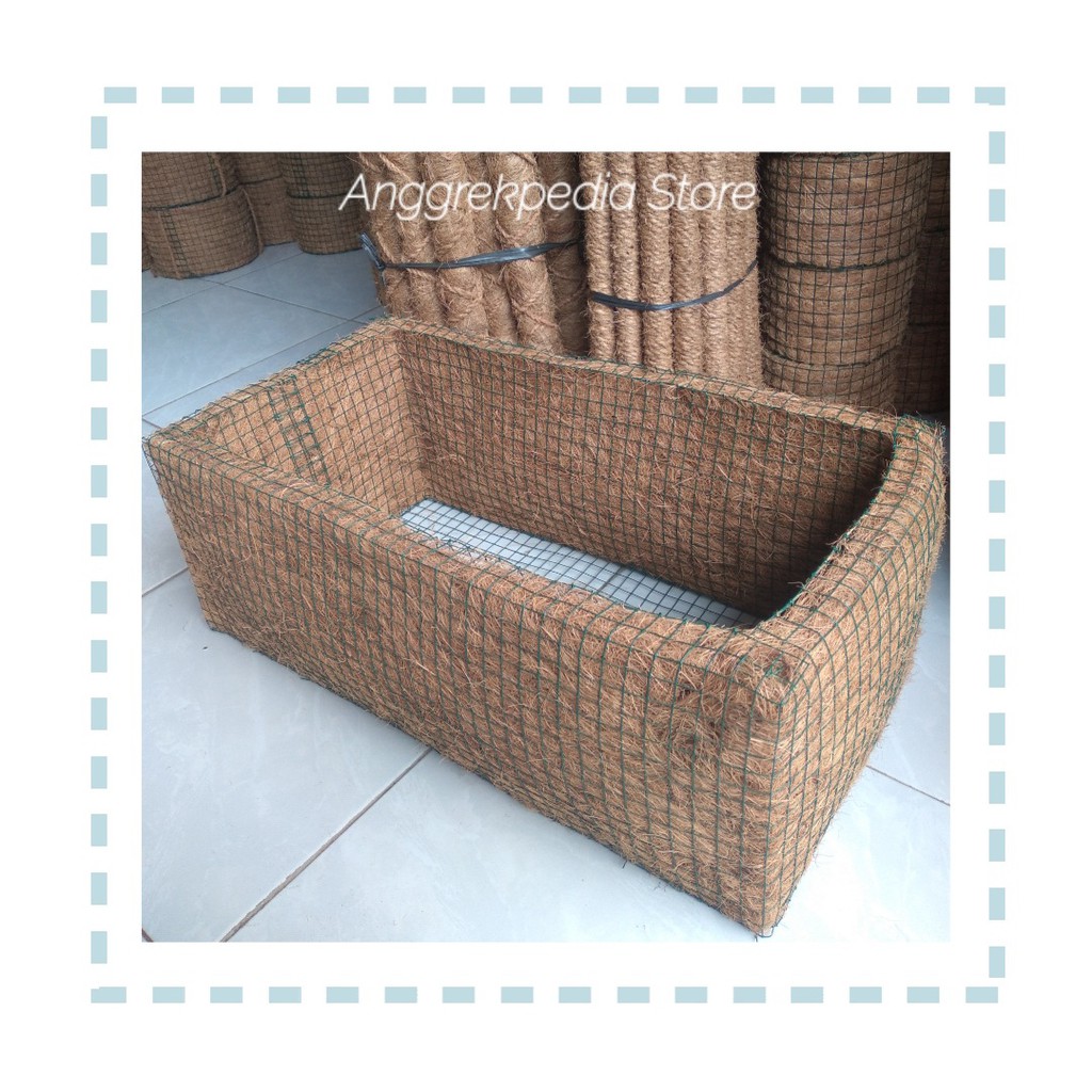 Pot Sabut Kelapa Persegi Panjang