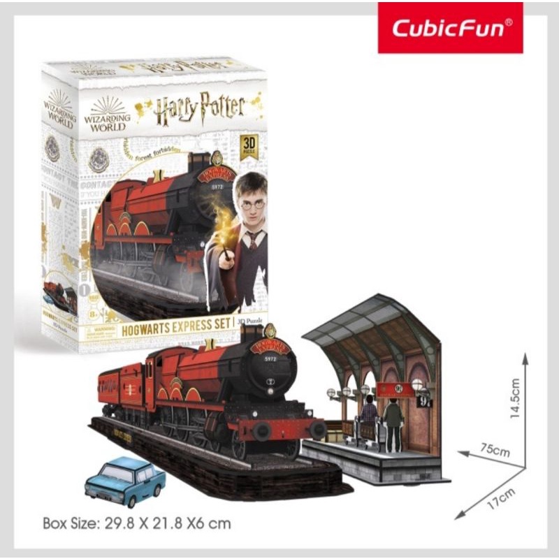 Harry Potter Hogwarts Express Set Mainan 3D Puzzle Anak Cubicfun