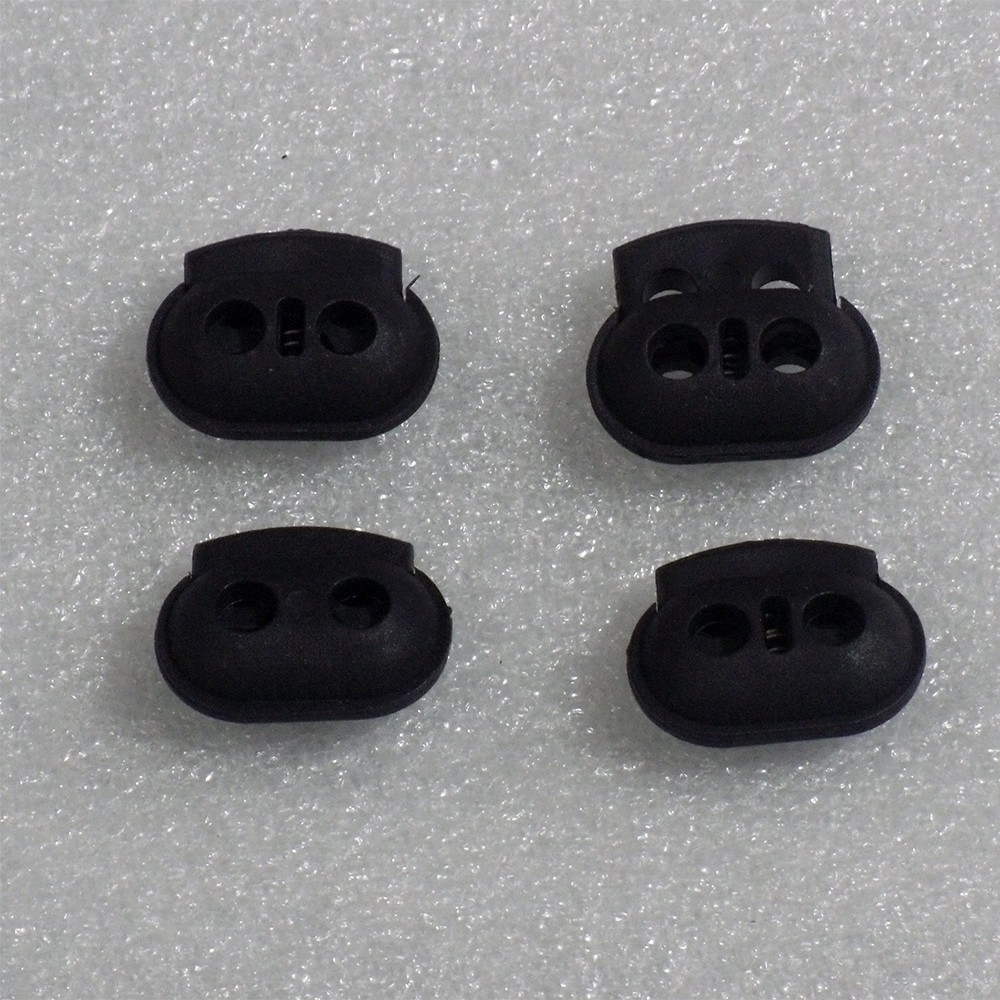 GROSIR Stopper dua lubang hitam oval serut compo Tali jaket jumper hoodie strap aksesoris masker