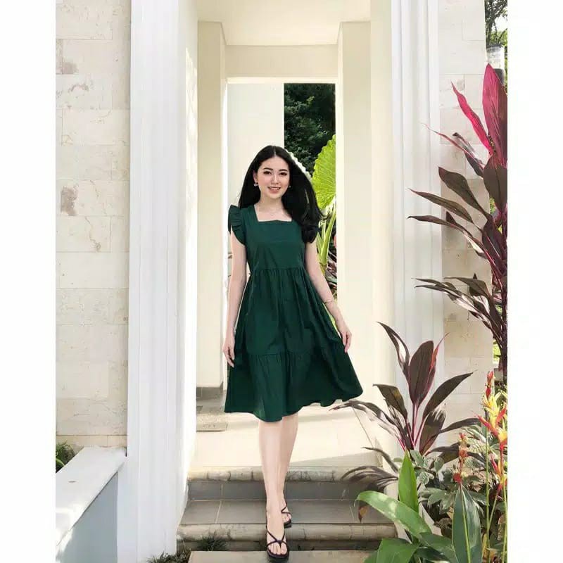 BAJU WANITA POLOS MODEL FULL REMPEL  BAHAN RAYON DRESS POLOS BAHAN RAYON  PAKAIAN WANITA  SEHARI-HARI UNTUK IBU-IBU MUDA DAN REMAJA NON BUSUI