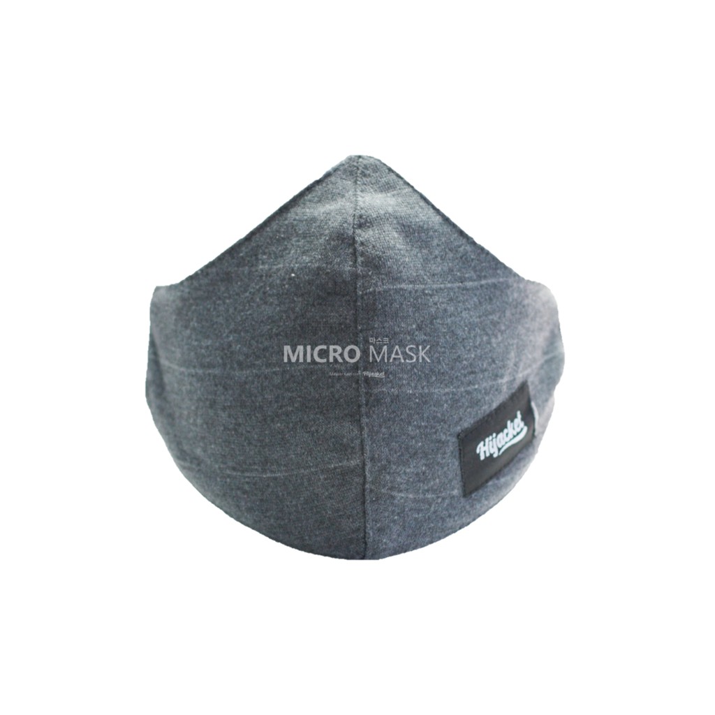 Masker Kain 2 Ply Pria Wanita Hijacket Non Sensi Kn95-Grey