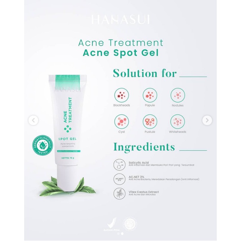 Hanasui Acne Treatment Series (Paketan + Free Pouch)