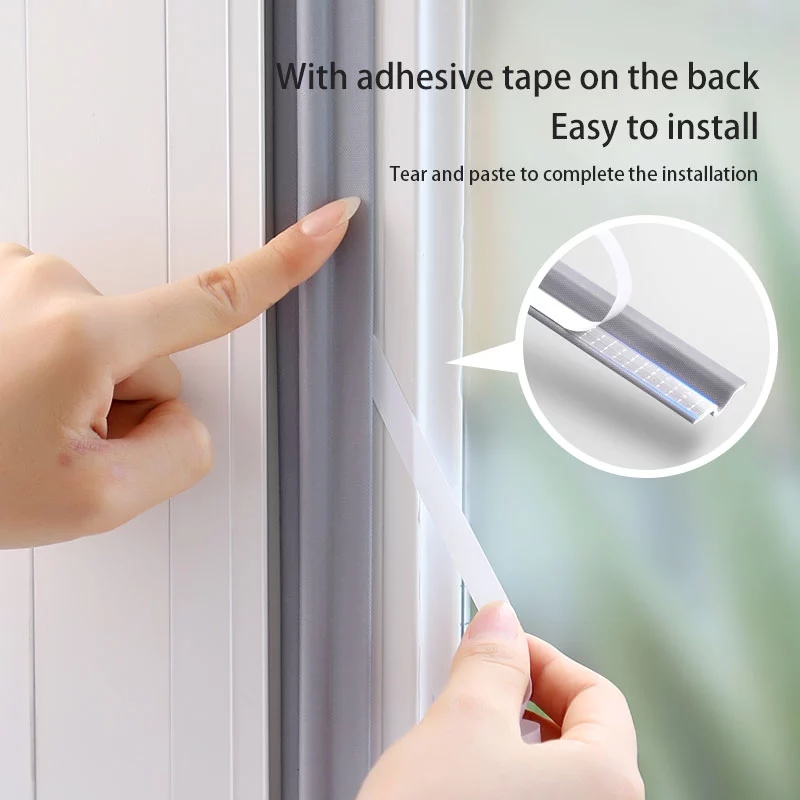 2M Multifunctional Self Adhesive Window Seal Strip/Wearable Sliding Door Gap Filler PU Foam Windproof Soundproof Strips/Dust-proof Insect Sealing Tape