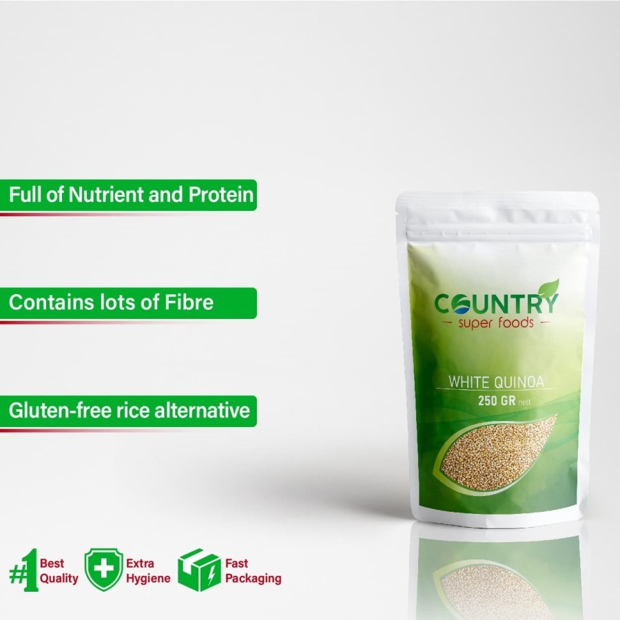 

[ 250 gr ] - White Quinoa Seeds | Biji Kinoa Putih