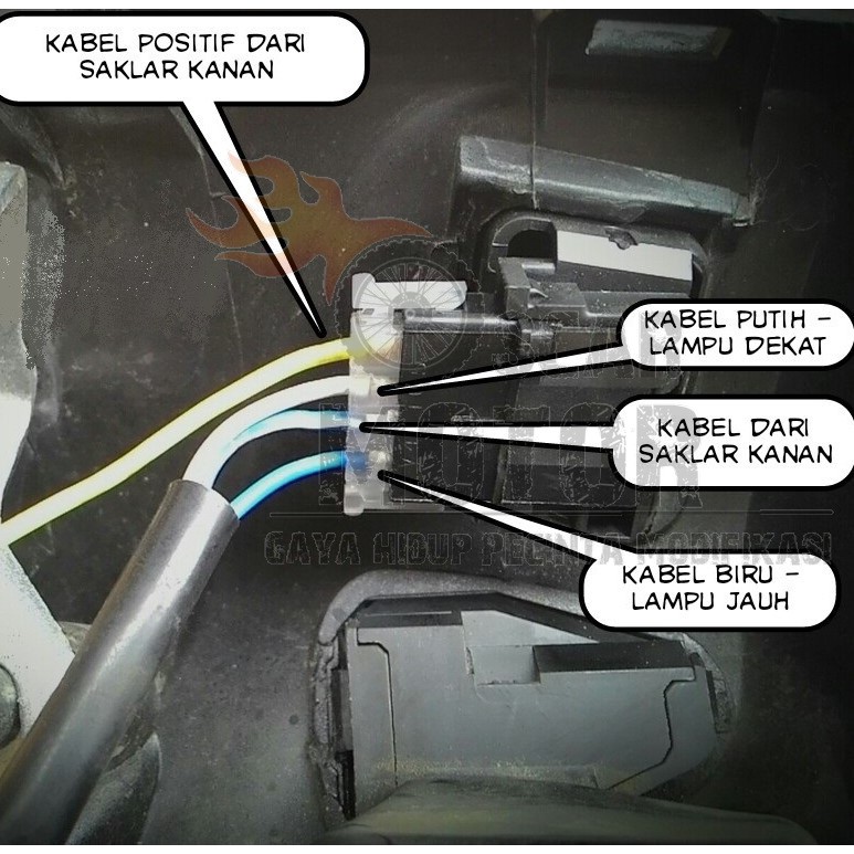 SAKLAR TOMBOL DIM 3 TITIK DIMMER 3 FUNGSI LAMPU MOTOR ON OFF REVO BEAT BLADE VARIO-2