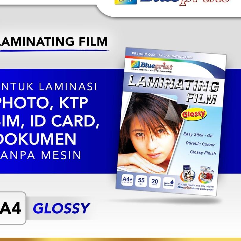 

Special Kertas Laminating / Laminating Glossy Photo Paper Film A4 BLUEPRINT .