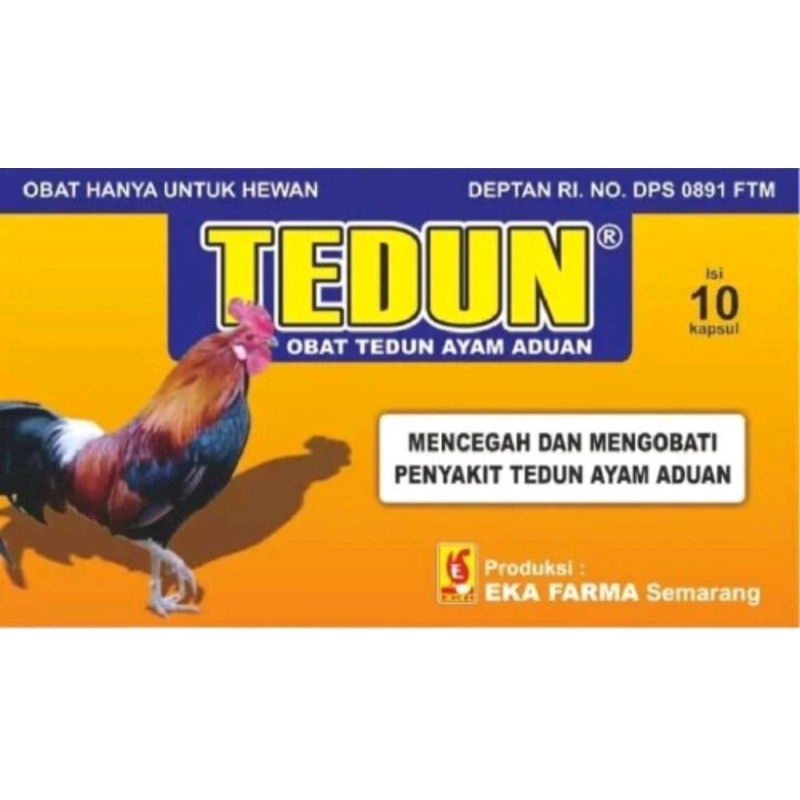 2BKS TEDUN 20 BUTIR OBAT TURUN URAT AYAM TARUNG TEDON LUMPUH BUBUL OTOT LEMAS ASLI ORI EKA FARMA