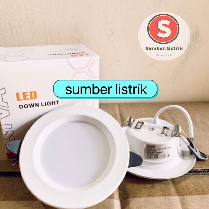 LAMPU DOWNLIGHT LED PLAFON 5 WATT ASLI FULL TERANG 5W NYALA ADA PUTIH / WARM WHITE