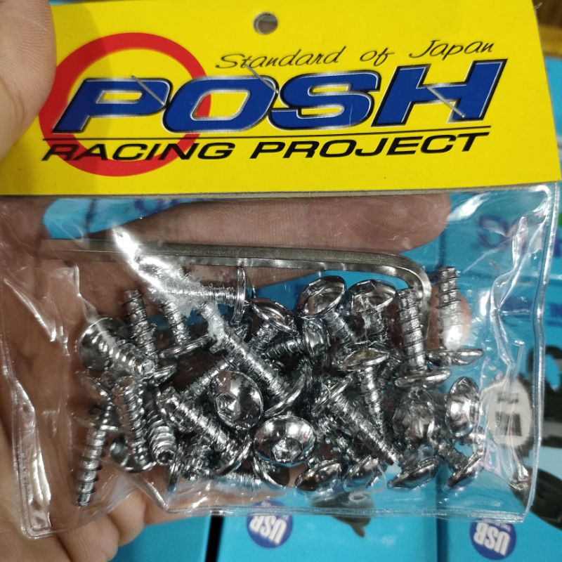 baut body L Stenlis ukuran 10 isi 34 perbungkus posh  baut body yamaha