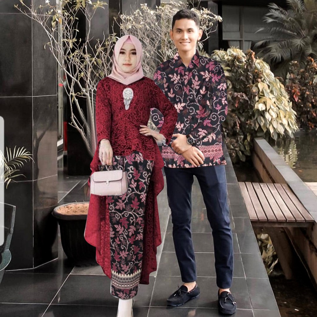 CP JAWI BATIK 2UKURAN L-XXL / BAJU PASANGAN KEBAYA BATIK JAWI / SET COUPLE KEBAYA JAWI 2IN1