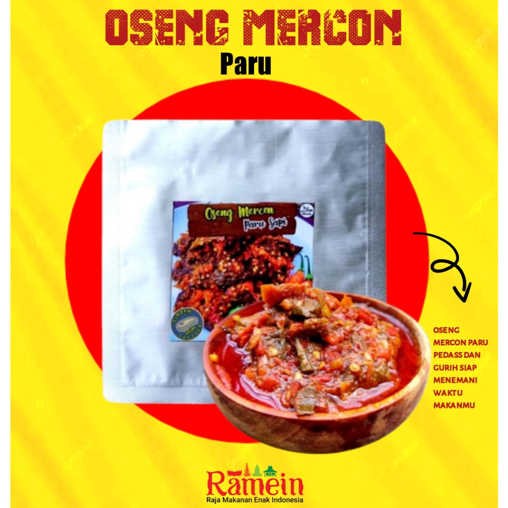 

Oseng Mercon Spesial Paru Sapi Premium Makanan Viral Siap saji Jajanan Khas Asli Indonesia Kemasan Sachet Mini 50 Gram Extra Hot Pedas Paling Enak Banget Halal Murah Super Pedes Rasa Mantap Seuhah Tanpa Bahan Pengawet Sangat Nikmat