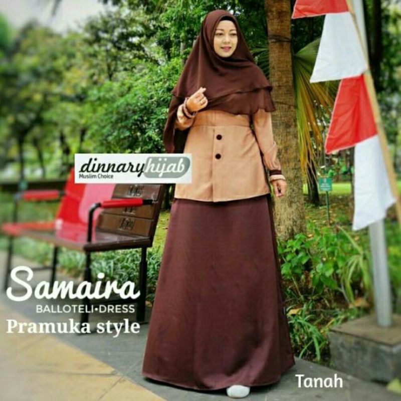 GAMIS SERAGAM PRAMUKA || SAMAIRA || DINNARY HIJAB