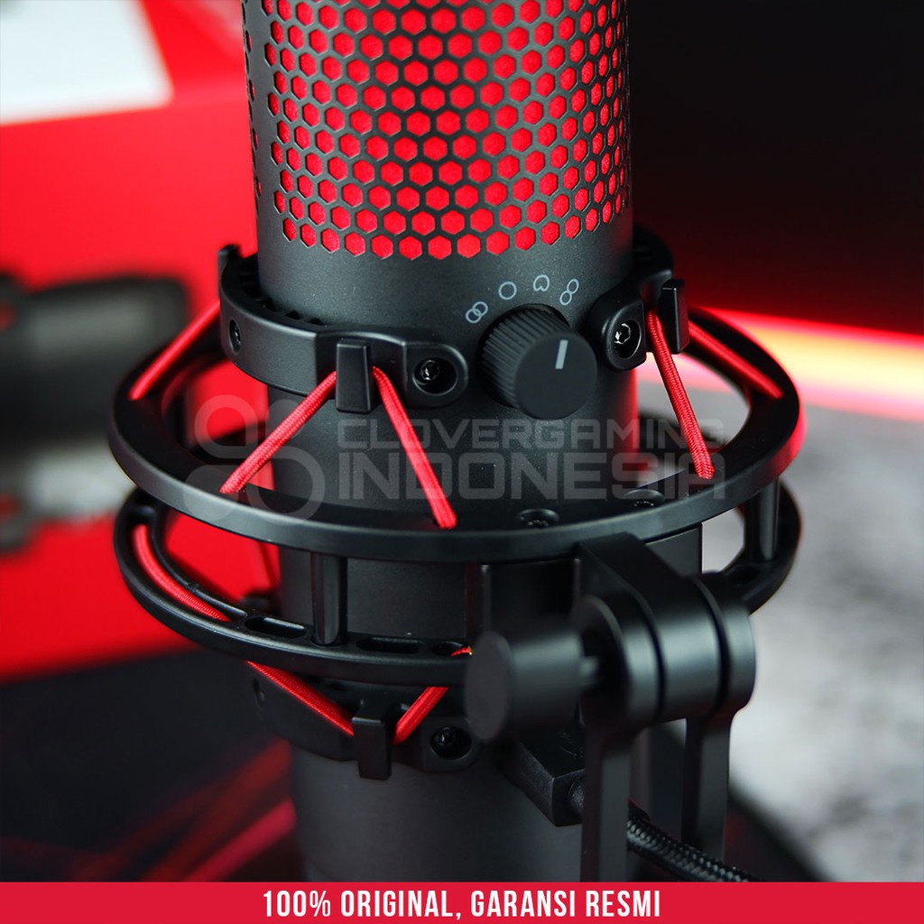 HyperX QuadCast Gaming Microphone RED LED USB Condenser Gaming Mic Quad Cast