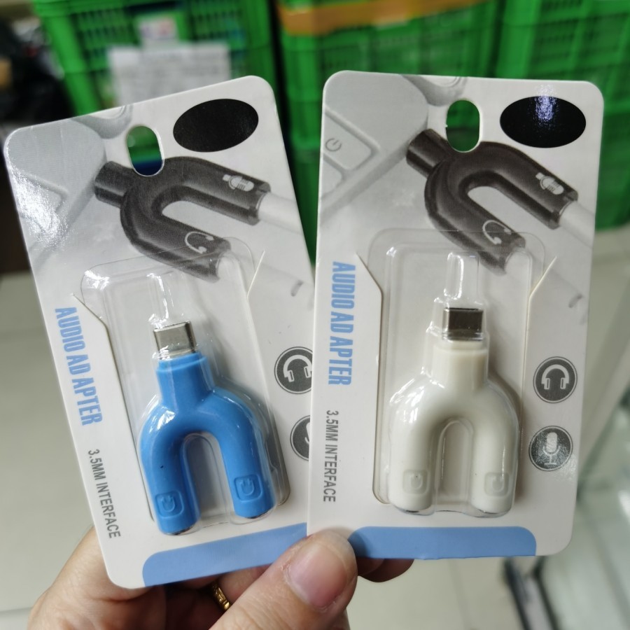 Type c 3.1 splitter cabang double aux 3.5 audio