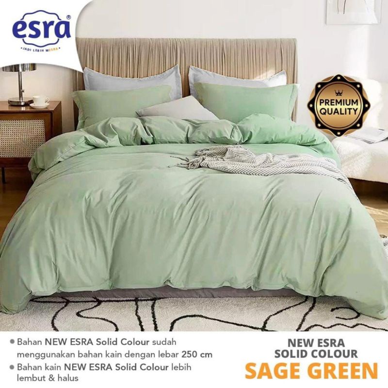 Sprei Homemade Katun Lokal Premium Polos Warna Sage Green