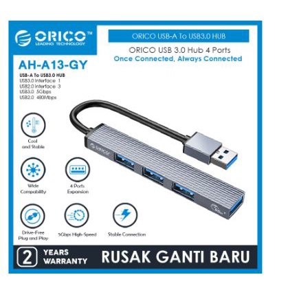 Usb 3.0 hub orico 4 port 3.0 2.0 mini 5Gbps 480Mbps for pc cpu laptop ah-a13 aha13 - Terminal usb3.0 4 slot