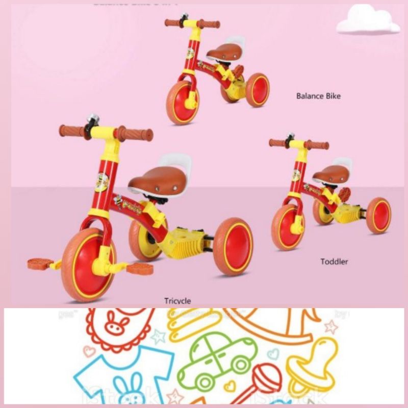 BALANCE BIKE 3in1 PACIFIC PC 5022 SEPEDA MINI RIDE ON