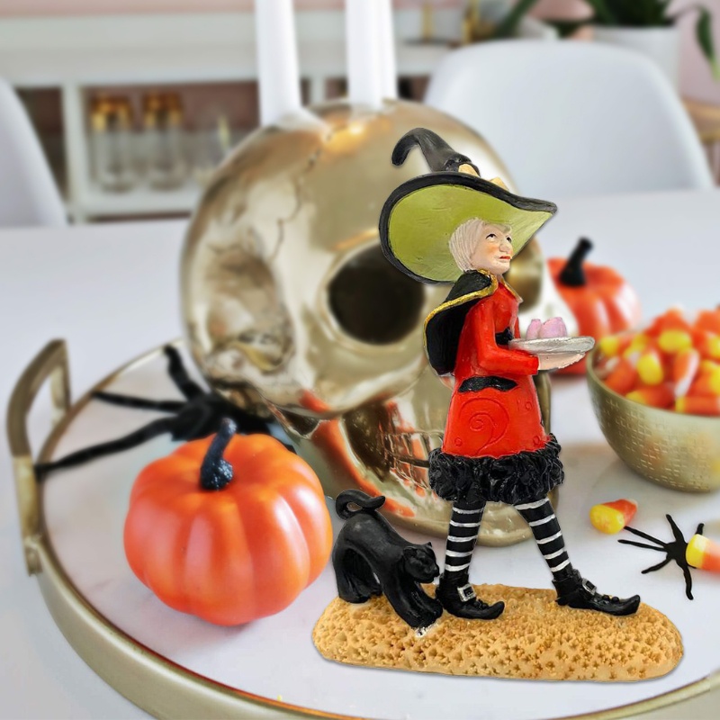 Ornamen Boneka Penyihir Halloween Untuk Dekorasi Taman Indoor Outdoor