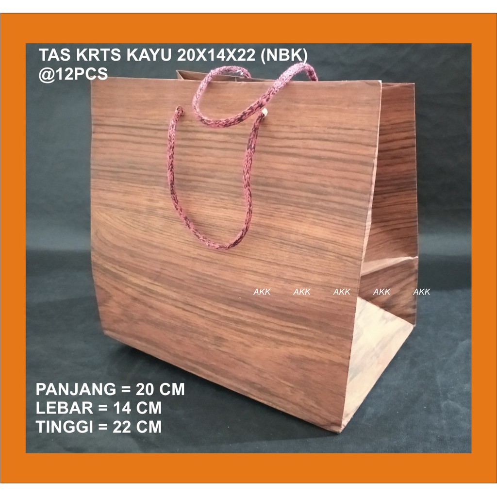 

Tas Kertas Kayu 20x14x22 Nbk (12 Pcs)