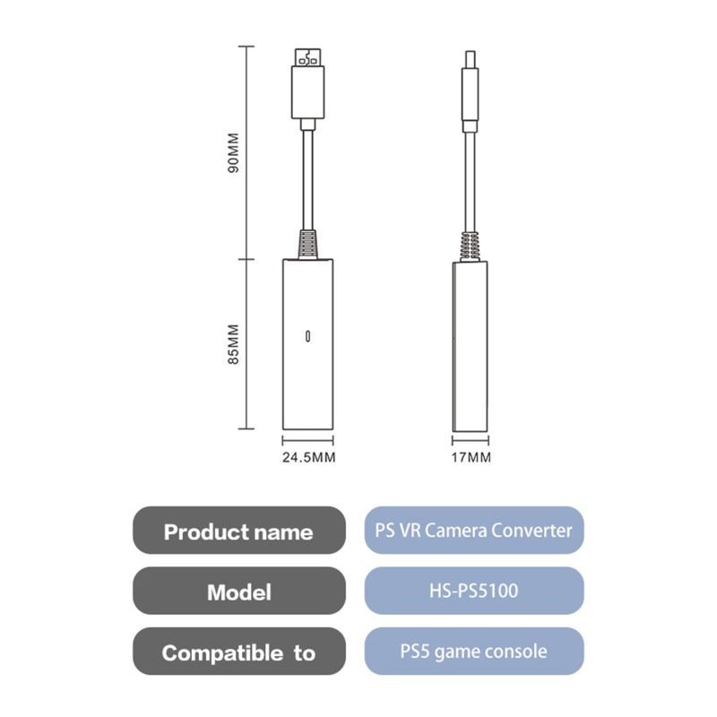 Btsg VR Adapter Cable Adaptor Kamera USB 3.0 Male-Ke-female Adapter Cable forPS5