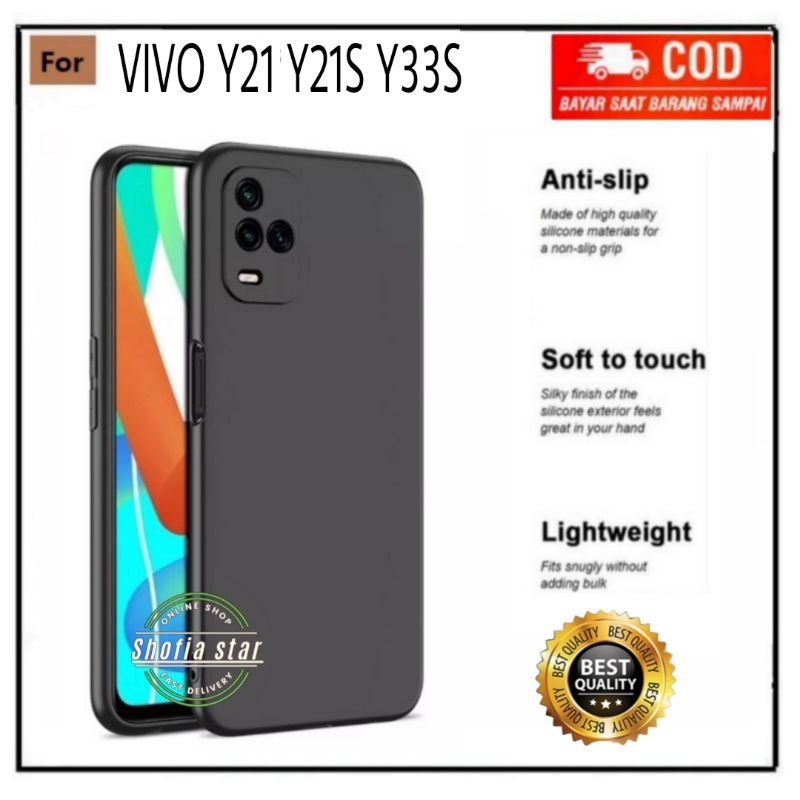 Case VIVO  Y21 Y21A Y21T Y33s Y33t T1 5G T1 PRO 5G Y75 5G Y21S Y20 Y12S Y20S Y15S V23 5G Y01 SoftCase Slim Black Premium Protect Kamera