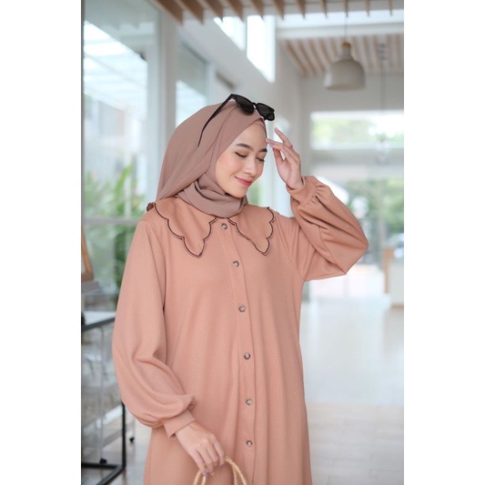 ASKA.ID- RIFA MIDI DRESS BAJU GAMIS MIDI KNIT PREMIUM