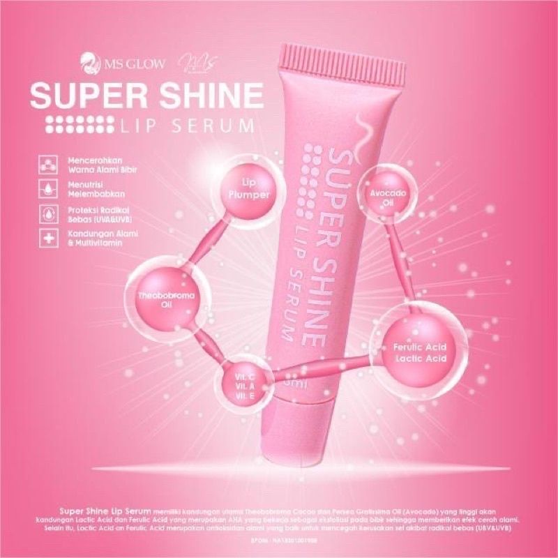 MS glow super shine lip serum / MS glow lip serum / serum MS glow / lip serum MS glow / super shine