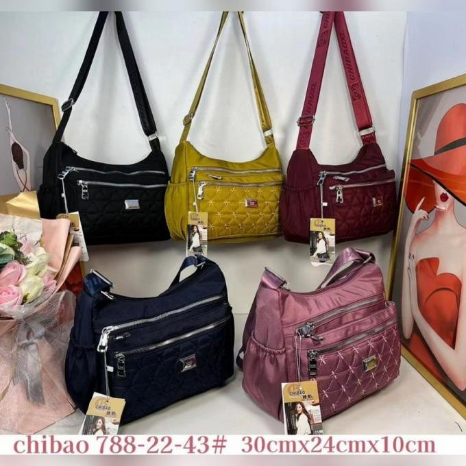 TAS SELEMPANG WANITA ORI CHIBAO KANVAS 7Sleting