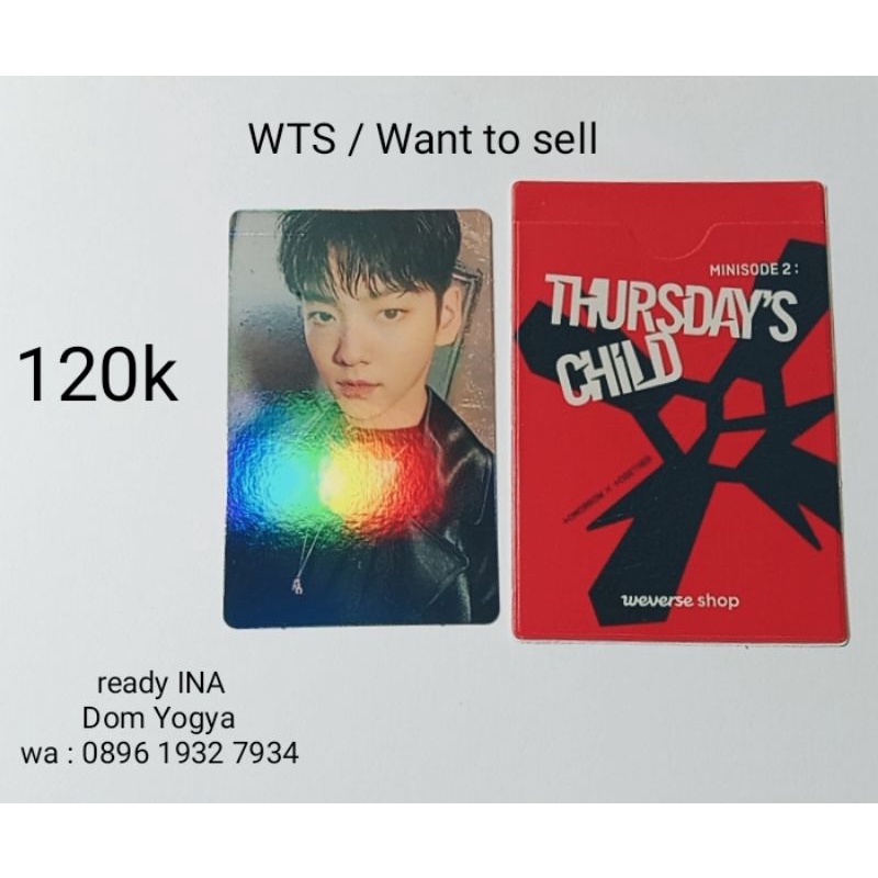 photocard pc TXT soobin kai GBGB Thursday Child