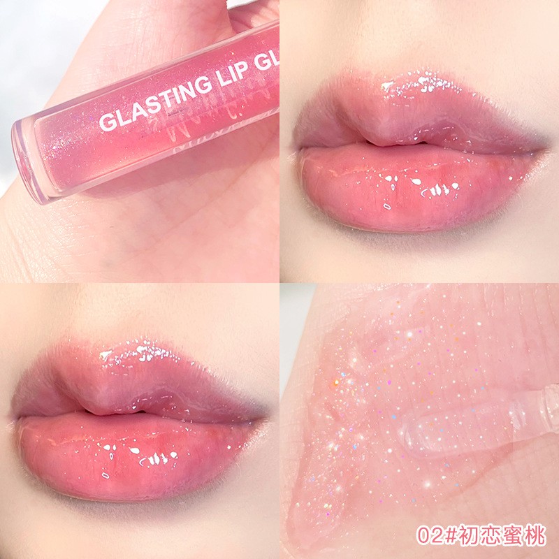 Maxfine Water Glossy Glasting Lip Gloss Transparan