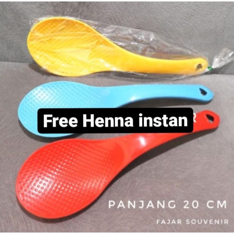 FREE HENNA INSTAN / SOUVERNIR PERNIKAHAN CENTONG NASI / MURAH