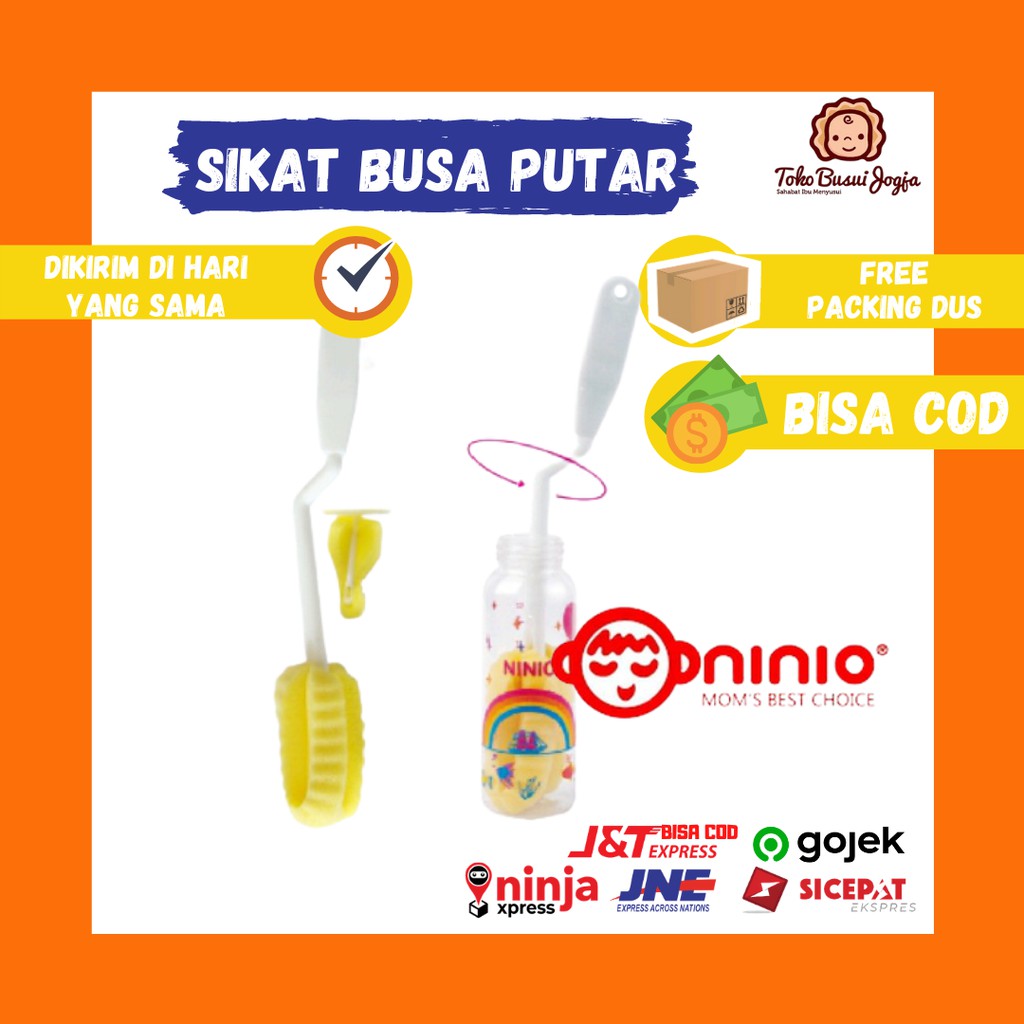 SK-3011 Ninio Bottle And Teat Cleaning / Sikat Botol Busa Putar Lusty Bunny