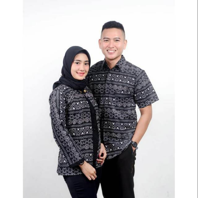  BLAZER  BATIK  MOTIF MONOCHROME GARIS Shopee  Indonesia