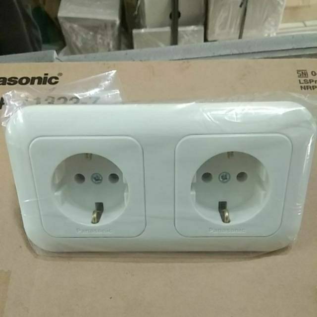 Stop kontak 2 gang panasonic wide series