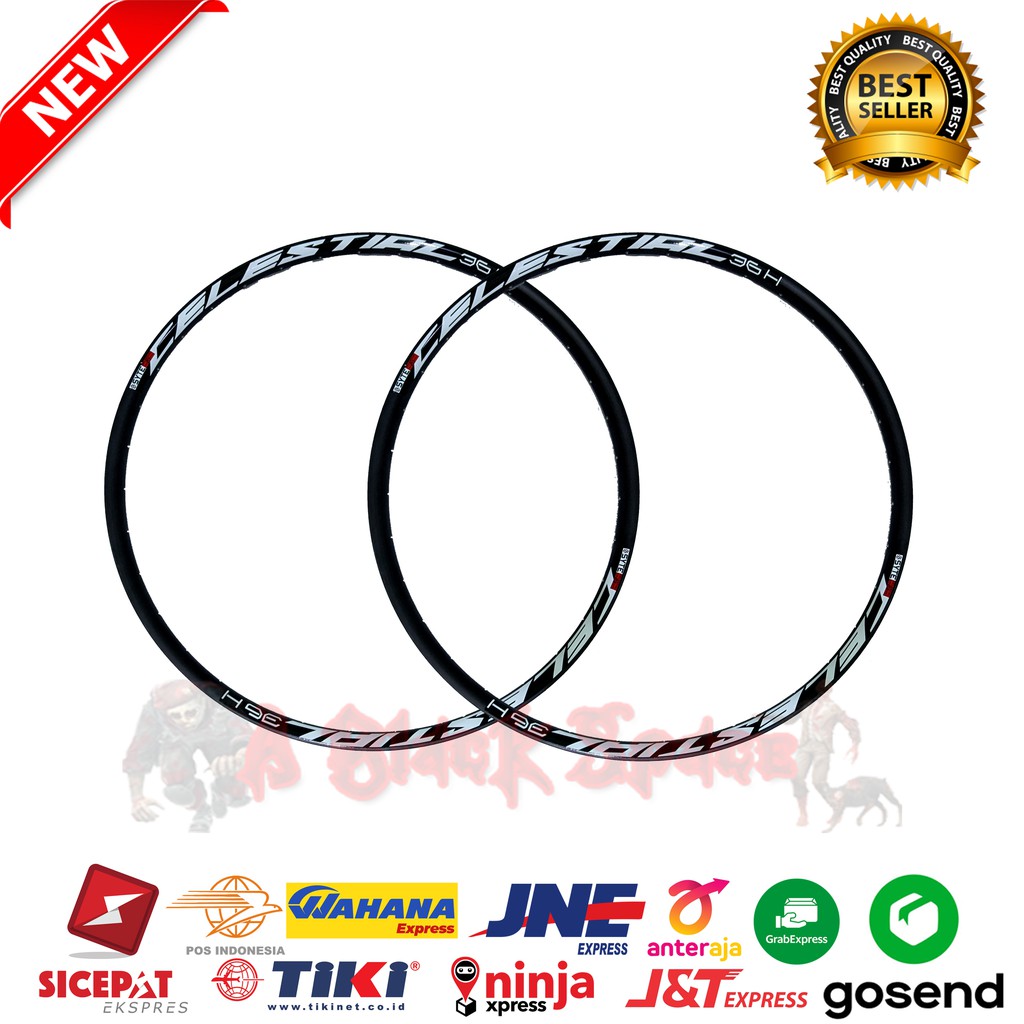 Rims Rim Velg Sepeda SEPASANG 27.5 SYTE CELESTIAL 32 dan 36 H Hole Double Wall Alloy MTB