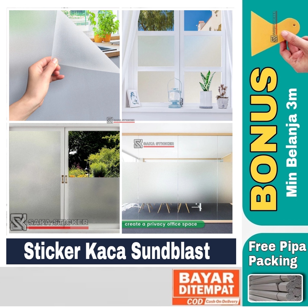 Jual Stiker Kaca Jendela Rumah Tidak Tembus Pandang Sticker Sanblast ...