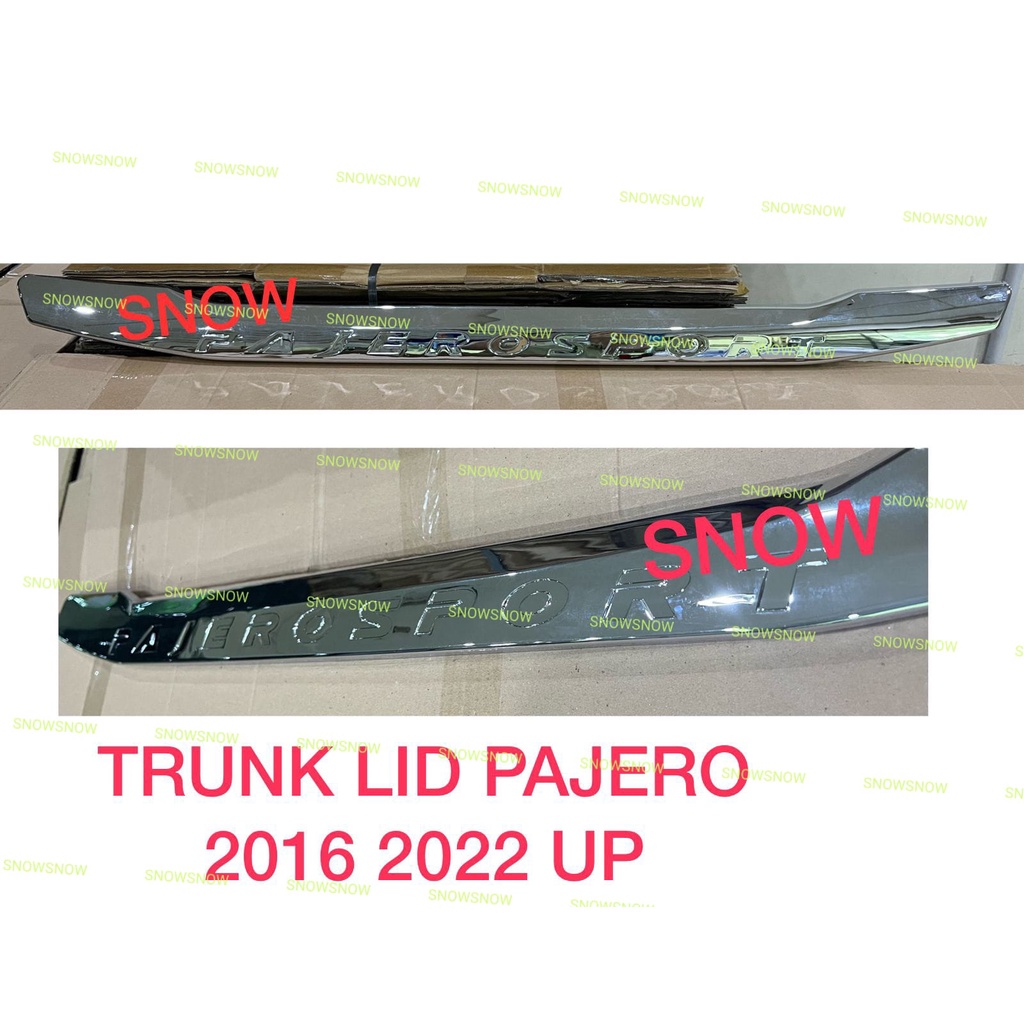 List Bagasi Belakang All New Pajero 2016 2022 UP Trunk Lid Emboss Hitam Chrome