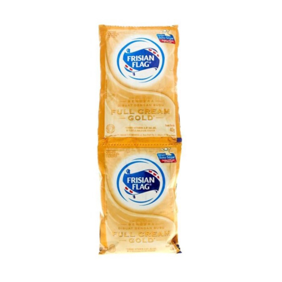 Frisian Flag Full Cream Gold Kental Manis sachet Susu SKM Bendera 6pcs