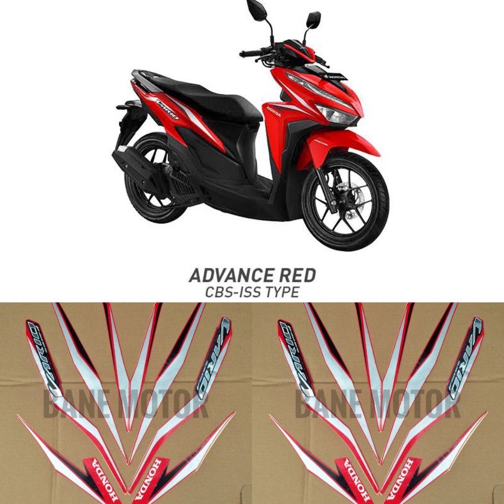 striping Honda Vario 125 2018 merah - stiker body Honda Vario 125 LED 2018 merah