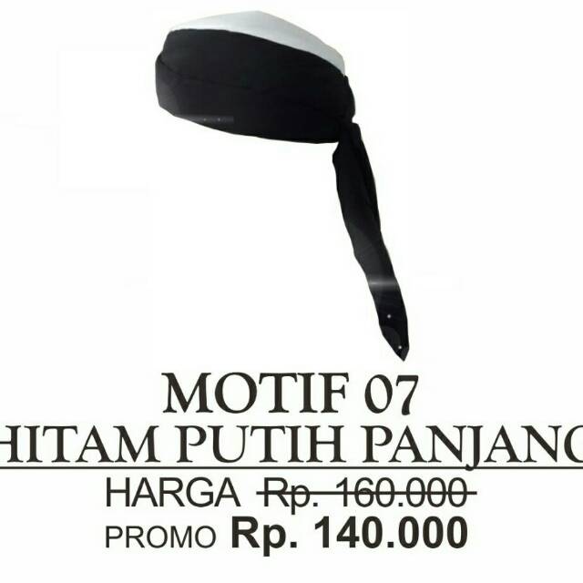 Murah meriah peci  jogokariyan motif hitam putih panjang