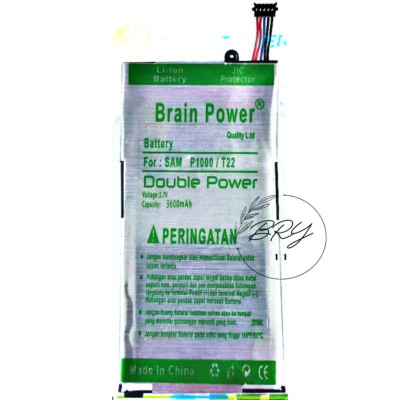 Batre Baterai Battery Samsung Galaxy TAB P1000 / GT-P1000 / T22 Brain Power