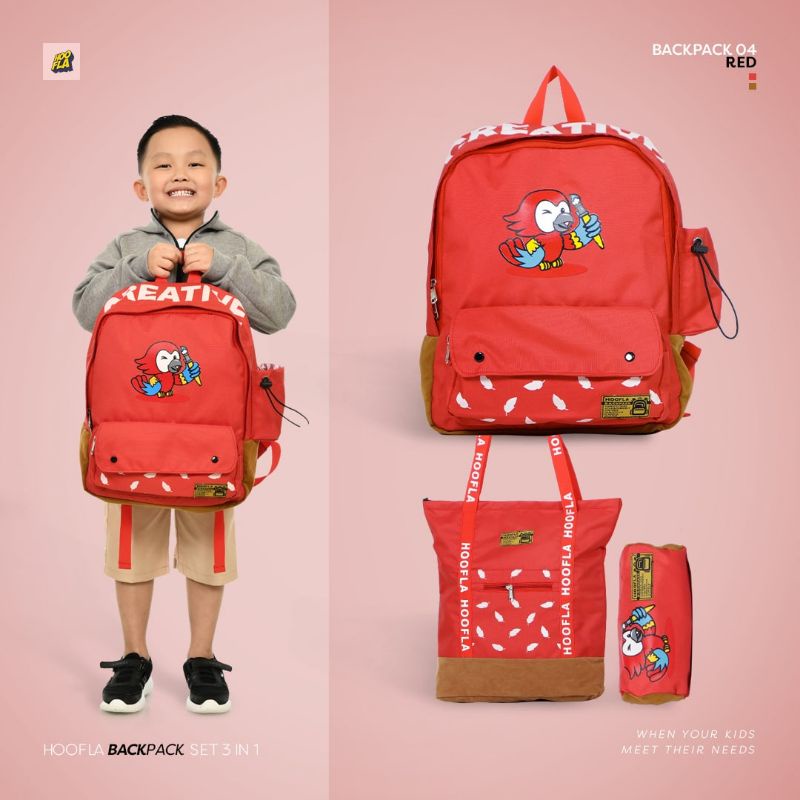 Hooflakids Ransel anak Tas sekolah anak TK SD SMP / Tas backpack anak / Tas punggung dan goodiebag c
