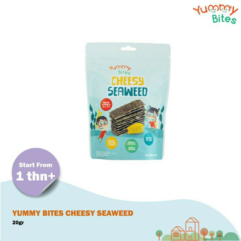 

Yummy Bites Cheesy Seaweed 20g - Camilan Rumput Laut Snack Anak 1th