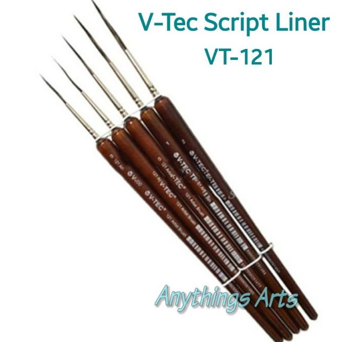 

PROMO V-TEC Script Liner Brush VT-121 set 5 / kuas lukis VT 121