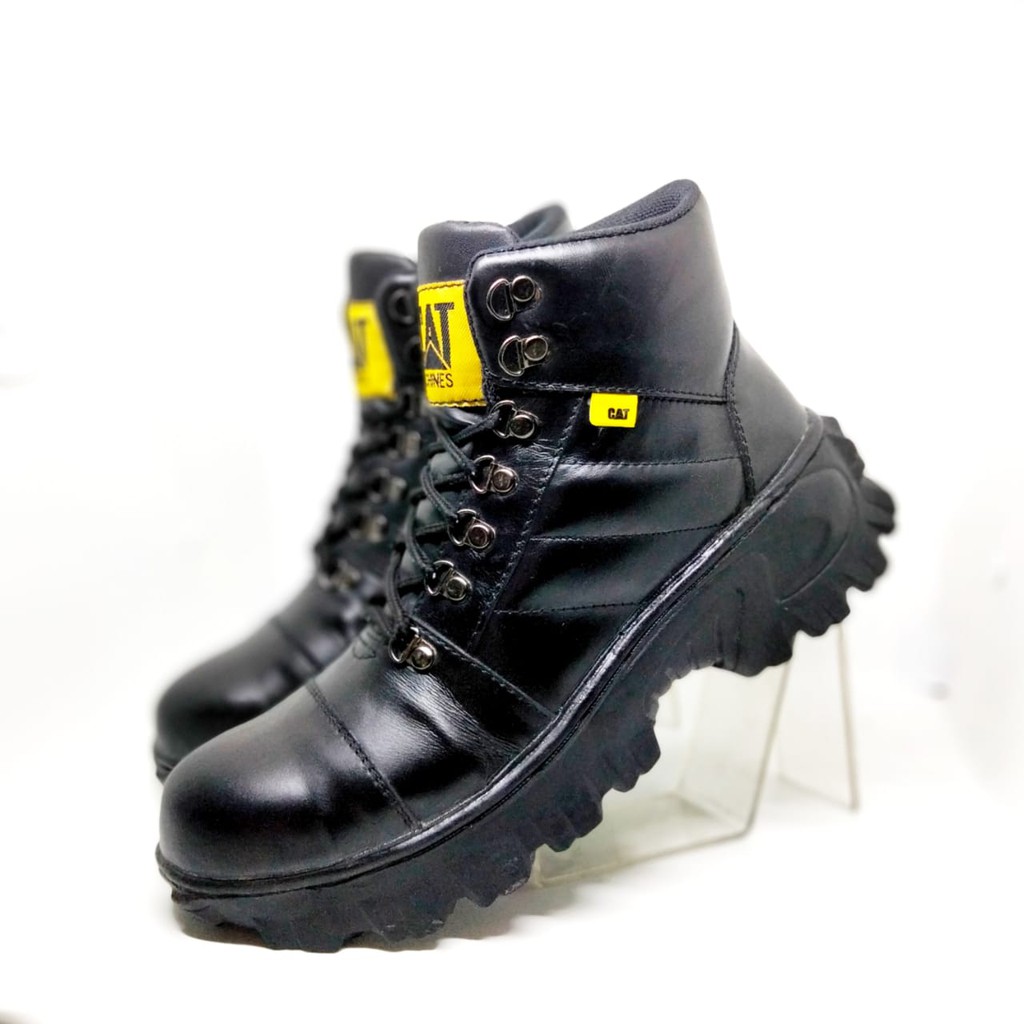 SEPATU SAFETY SEPATU BOOTS CATERPILLAR HITAM KULIT ASLI SEPATU PRIA MODEL TERBARU