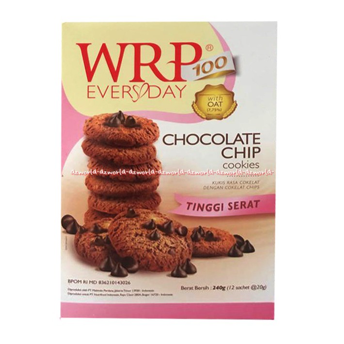 WRP Everyday Chocolate Chip Cookies 12sachet Snack Cemilan Diet Coklat W.R.P Wrp Every Day Cukies 12 sachet